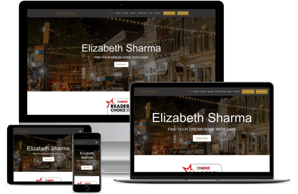 Web design portfolio - Elizabeth Sharma