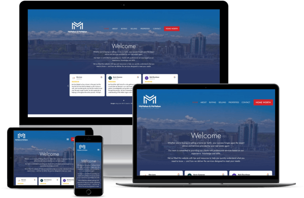 Web design portfolio - MC Mahon Real Estate