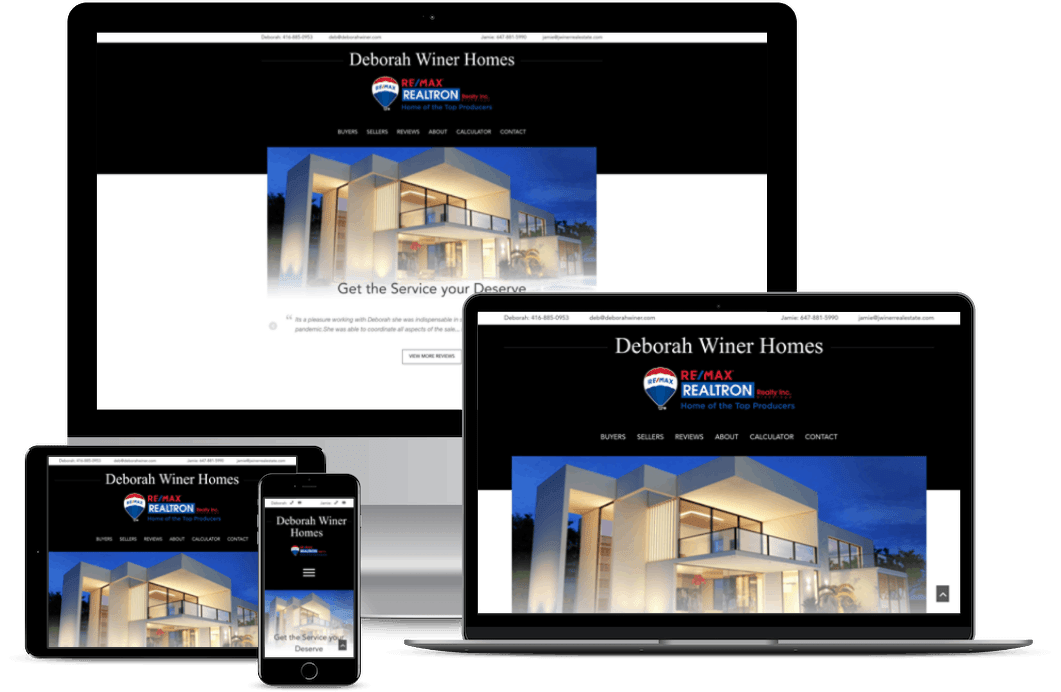 Web design portfolio - Deborah Winer Homes