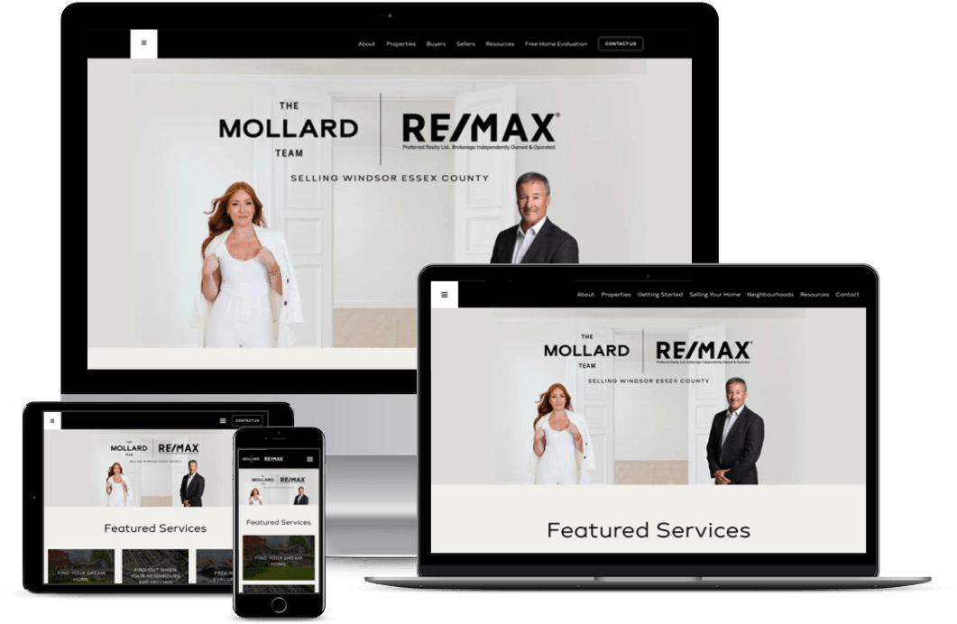 Web design portfolio - The Mollard Team